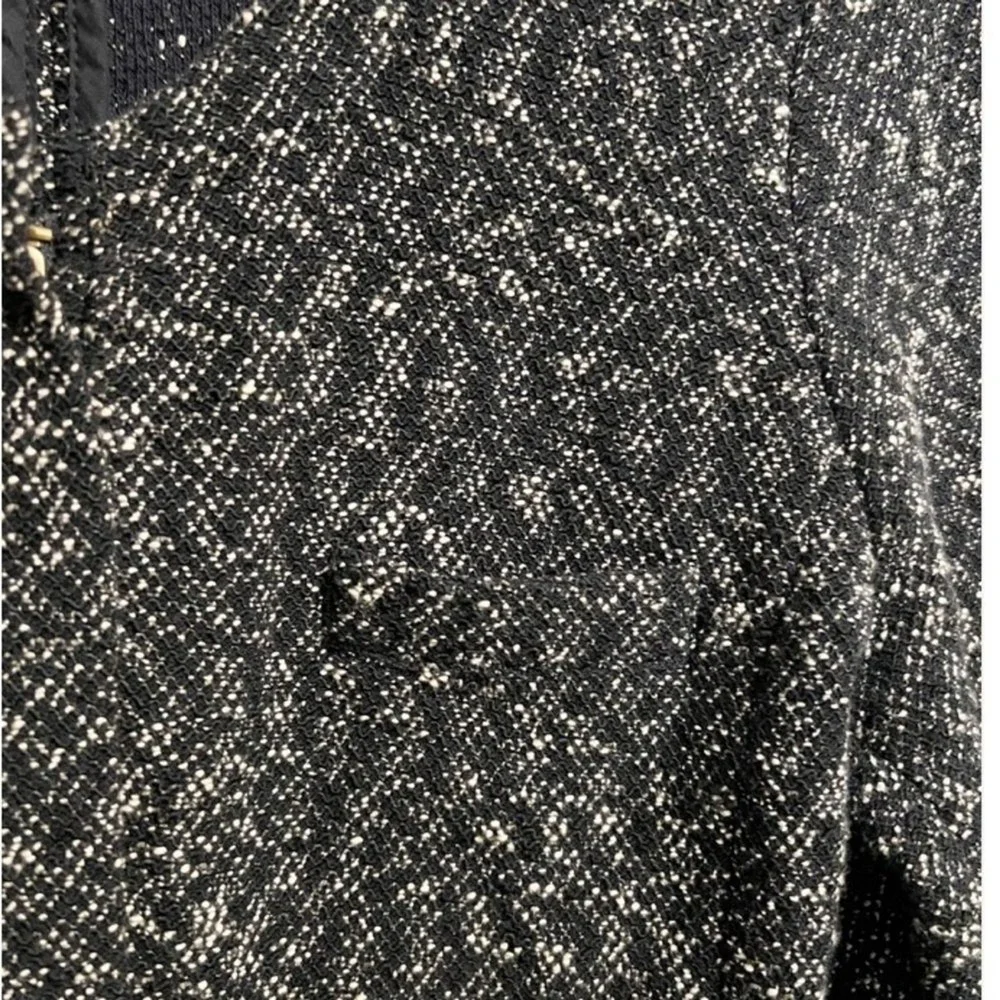 J. Crew Boucle Full Zip Sweater Jacket‎ Blazer Size Small Navy Blue Classic